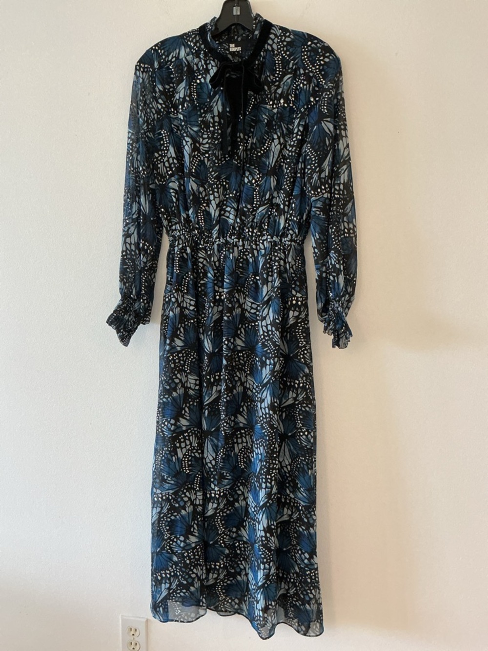 The Kooples Blue Patterned Maxi Dress Sz 0